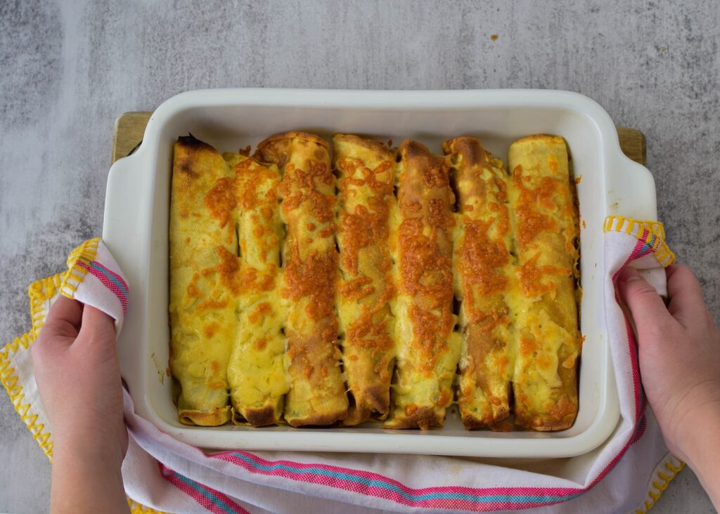 Skinny White Chicken Enchiladas